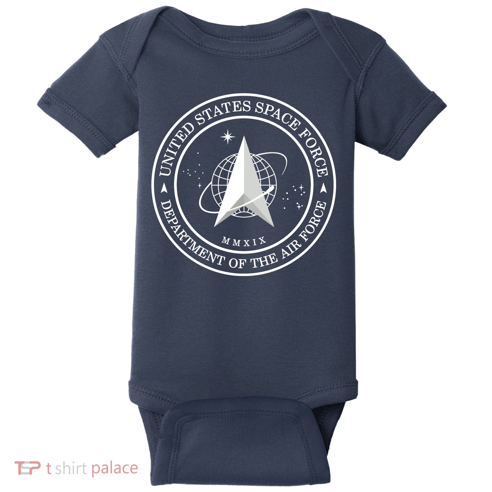 United States Space Force Outline Logo Baby Bodysuit