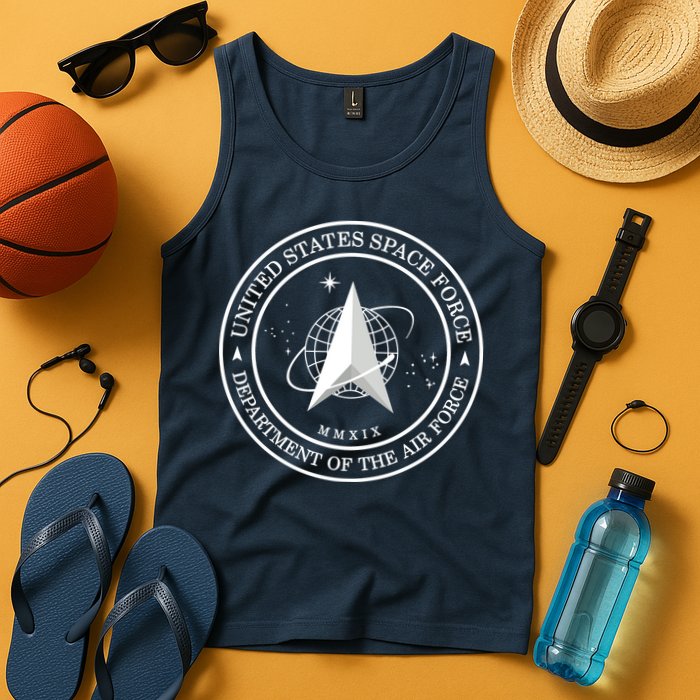 United States Space Force Outline Logo Tank Top