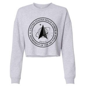 United States Space Force Outline Logo Cropped Pullover Crew