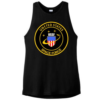 United States Space Force USSF Ladies PosiCharge Tri-Blend Wicking Tank