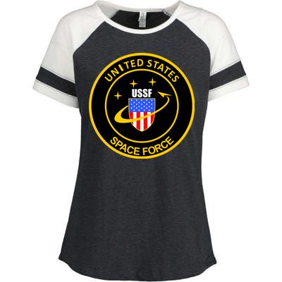 United States Space Force USSF Enza Ladies Jersey Colorblock Tee