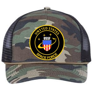 United States Space Force USSF Retro Rope Trucker Hat Cap