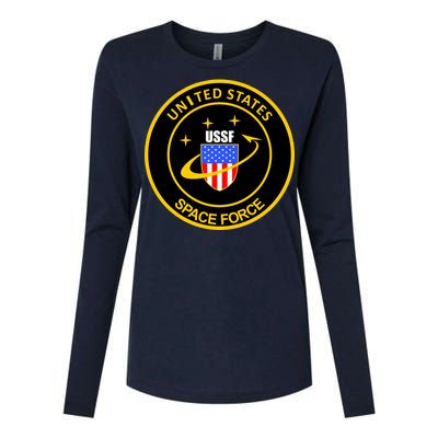 United States Space Force USSF Womens Cotton Relaxed Long Sleeve T-Shirt