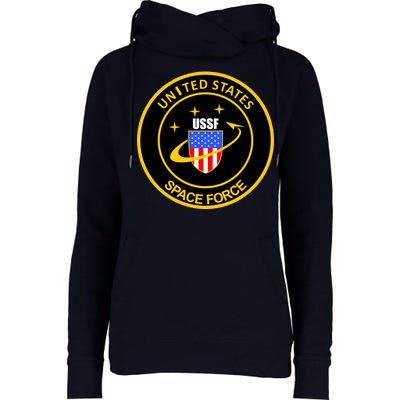 United States Space Force USSF Womens Funnel Neck Pullover Hood