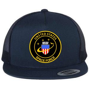 United States Space Force USSF Flat Bill Trucker Hat