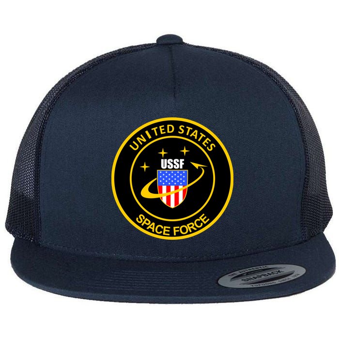 United States Space Force USSF Flat Bill Trucker Hat