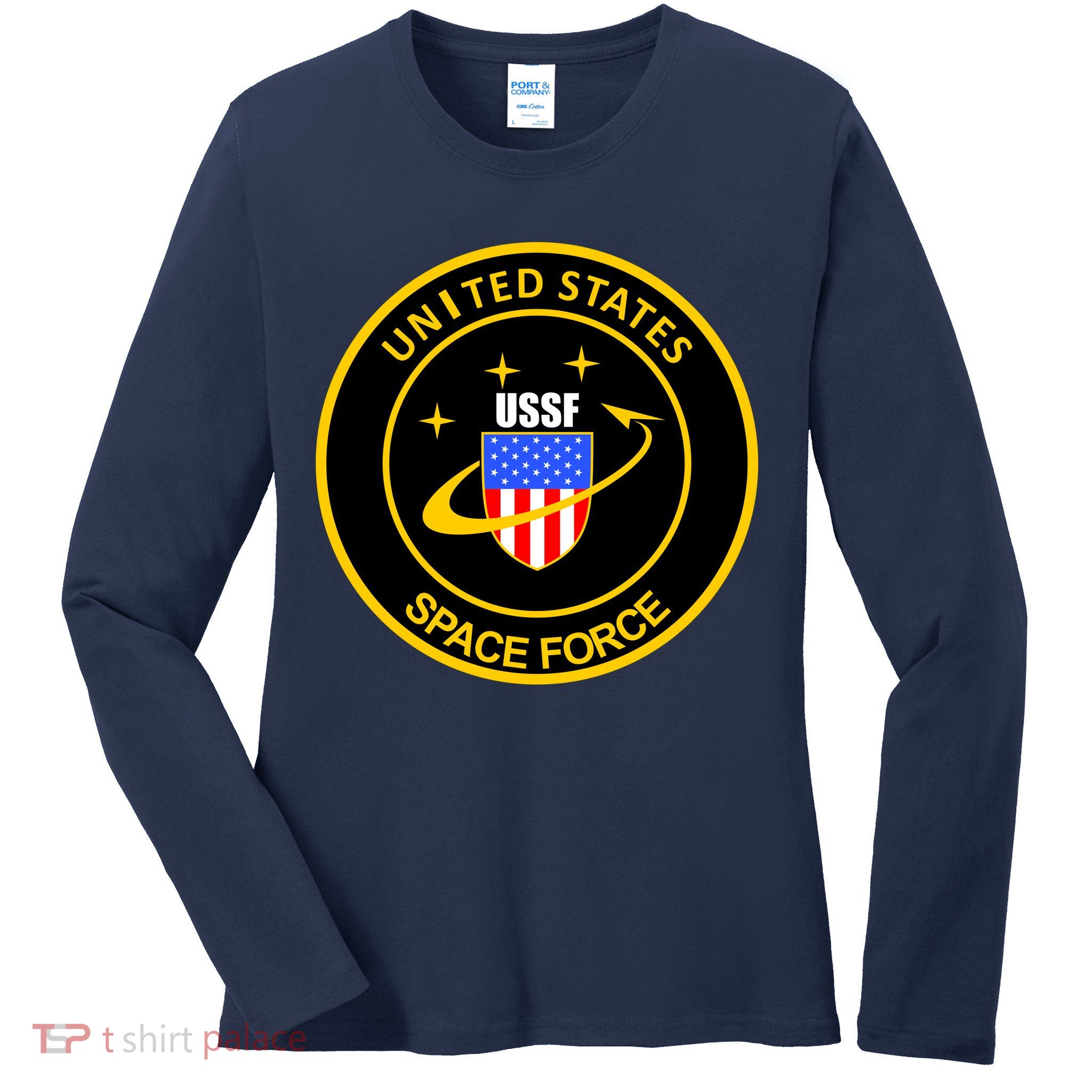 United States Space Force USSF Ladies Long Sleeve Shirt