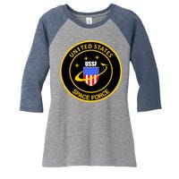 United States Space Force USSF Women's Tri-Blend 3/4-Sleeve Raglan Shirt