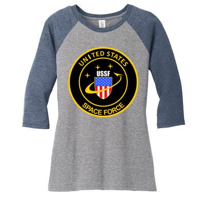 United States Space Force USSF Women's Tri-Blend 3/4-Sleeve Raglan Shirt