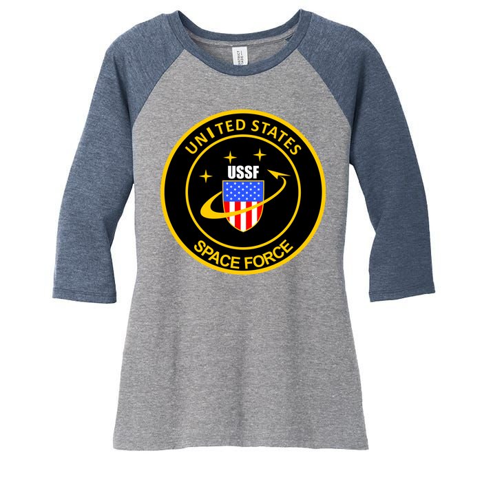 United States Space Force USSF Women's Tri-Blend 3/4-Sleeve Raglan Shirt