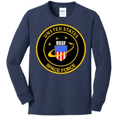 United States Space Force USSF Kids Long Sleeve Shirt