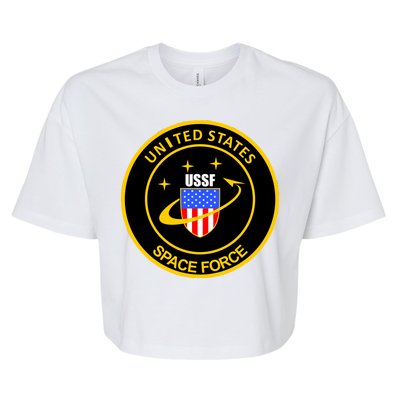 United States Space Force USSF Bella+Canvas Jersey Crop Tee