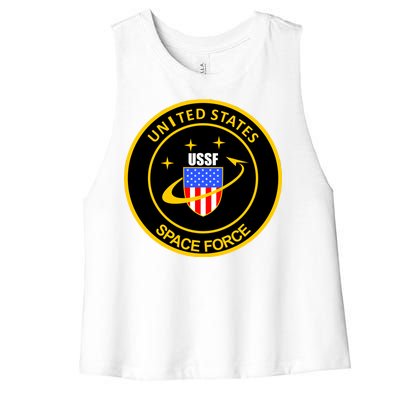 United States Space Force USSF Women's Racerback Cropped Tank