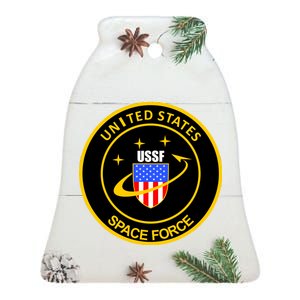 United States Space Force USSF Ceramic Bell Ornament