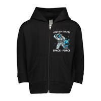 United States Space Force USSF Alien Fight Toddler Zip Fleece Hoodie