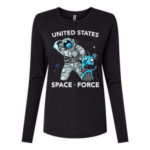 United States Space Force USSF Alien Fight Womens Cotton Relaxed Long Sleeve T-Shirt