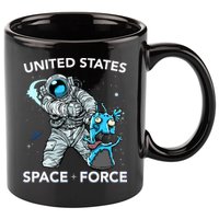 United States Space Force USSF Alien Fight 11oz C Handle Ceramic Mug