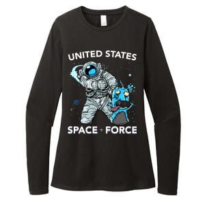 United States Space Force USSF Alien Fight Womens CVC Long Sleeve Shirt