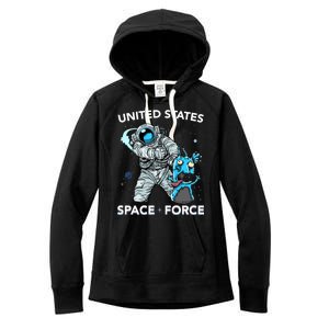 United States Space Force USSF Alien Fight Women's Fleece Hoodie