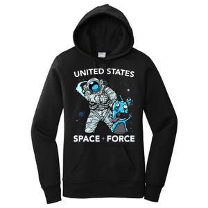 United States Space Force USSF Alien Fight Women's Pullover Hoodie