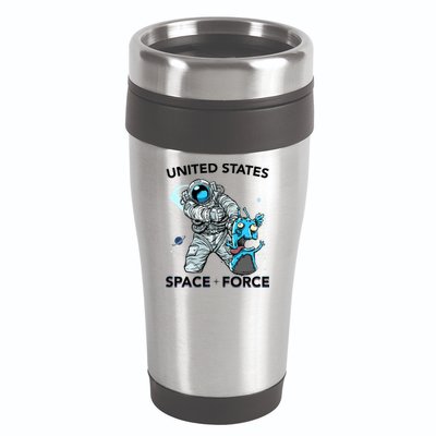 United States Space Force USSF Alien Fight 16oz Travel Tumbler