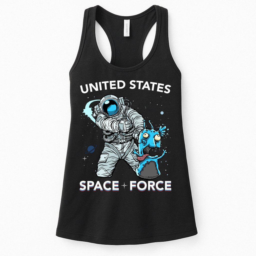 United States Space Force USSF Alien Fight Womens Tank Top