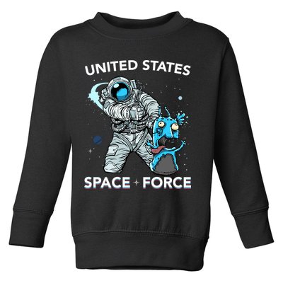 United States Space Force USSF Alien Fight Toddler Sweatshirt