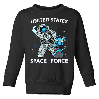 United States Space Force USSF Alien Fight Toddler Sweatshirt