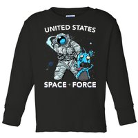 United States Space Force USSF Alien Fight Toddler Long Sleeve Shirt