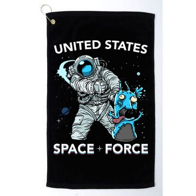 United States Space Force USSF Alien Fight Golf Towel