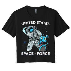 United States Space Force USSF Alien Fight Women's Crop Top Tee