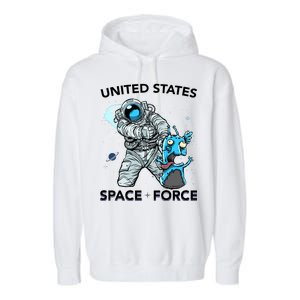 United States Space Force USSF Alien Fight Garment-Dyed Fleece Hoodie