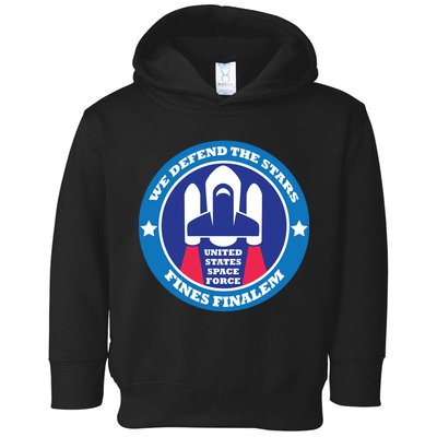 United States Space Force We Defend the Stars Toddler Hoodie