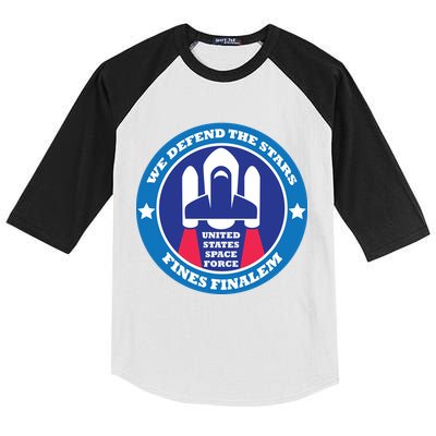 United States Space Force We Defend the Stars Kids Colorblock Raglan Jersey