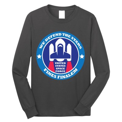 United States Space Force We Defend the Stars Long Sleeve Shirt