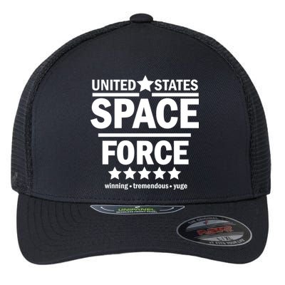 United States Space Force Winning Tremendous Yuge Flexfit Unipanel Trucker Cap