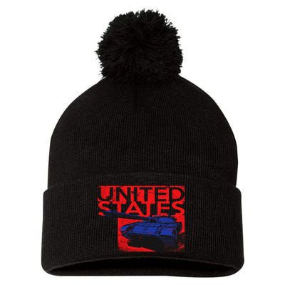 United States US Tank  Pom Pom 12in Knit Beanie