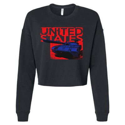 United States US Tank  Cropped Pullover Crew