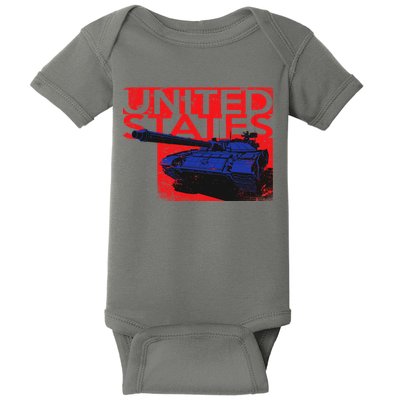 United States US Tank  Baby Bodysuit