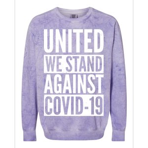 United We Stand Against Covid-19 Colorblast Crewneck Sweatshirt