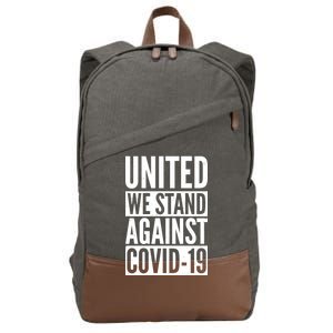 United We Stand Against Covid-19 Cotton Canvas Backpack