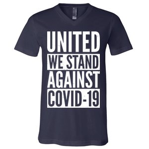 United We Stand Against Covid-19 V-Neck T-Shirt