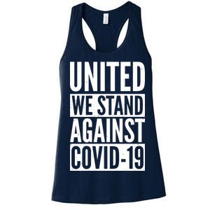 United We Stand Against Covid-19 Women's Racerback Tank