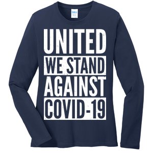 United We Stand Against Covid-19 Ladies Long Sleeve Shirt