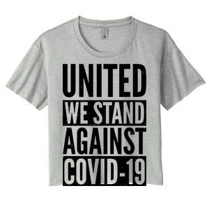 United We Stand Against Covid-19 Women's Crop Top Tee