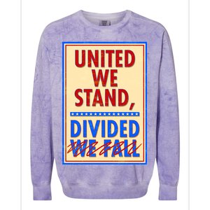 United We Stand Divided Colorblast Crewneck Sweatshirt