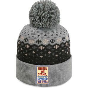 United We Stand Divided The Baniff Cuffed Pom Beanie