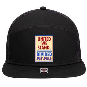 United We Stand Divided 7 Panel Mesh Trucker Snapback Hat