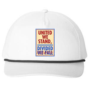 United We Stand Divided Snapback Five-Panel Rope Hat