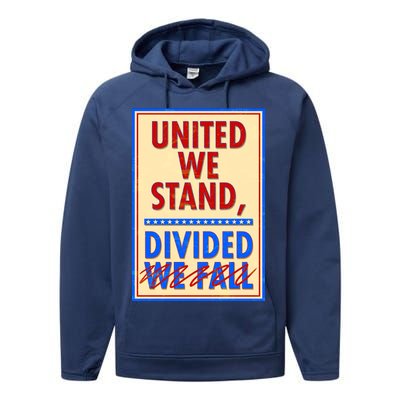 United We Stand Divided Performance Fleece Hoodie